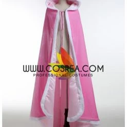 Cosrea Sleeping Beauty Aurora Light Pink Velvet Cape Disney Inspired