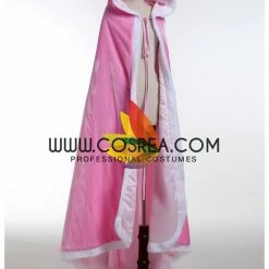 Cosrea Sleeping Beauty Aurora Light Pink Velvet Cape Disney Inspired