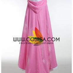 Cosrea Sleeping Beauty Aurora Light Pink Velvet Cape Disney Inspired