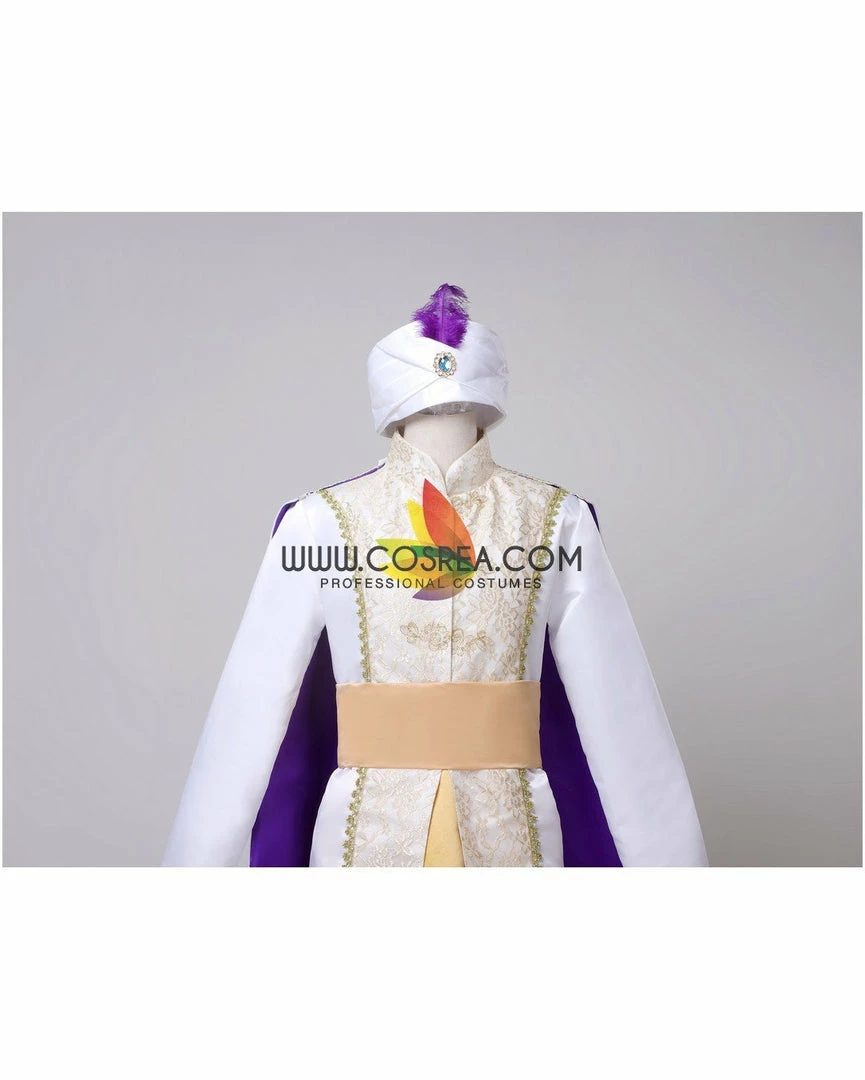 Cosrea Disney Inspired Prince Ali Brocade Satin Cosplay Costume