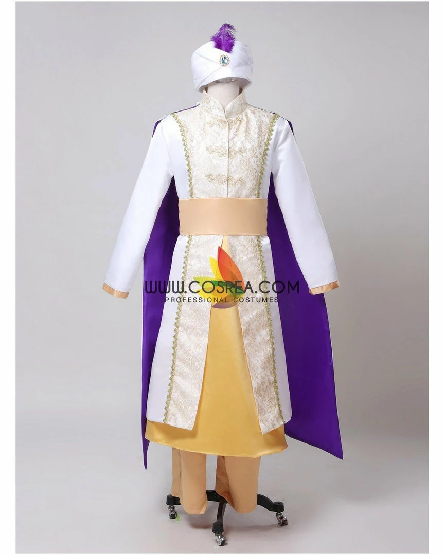 Cosrea Disney Inspired Prince Ali Brocade Satin Cosplay Costume