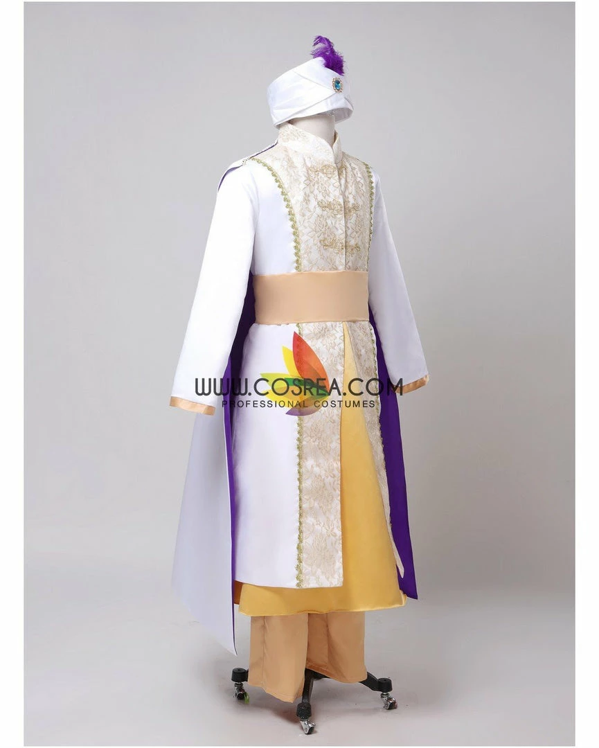 Cosrea Disney Inspired Prince Ali Brocade Satin Cosplay Costume
