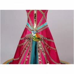 Cosrea Princess Jasmine Formal Magenta Live Action Movie Cosplay Costume Disney Inspired
