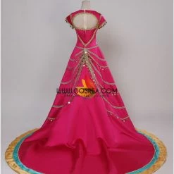 Cosrea Princess Jasmine Formal Magenta Live Action Movie Cosplay Costume Disney Inspired
