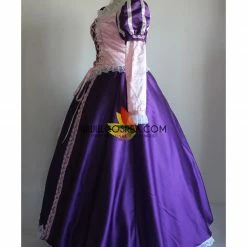 Cosrea Rapunzel Classic Brocade Satin Cosplay Costume Disney Inspired