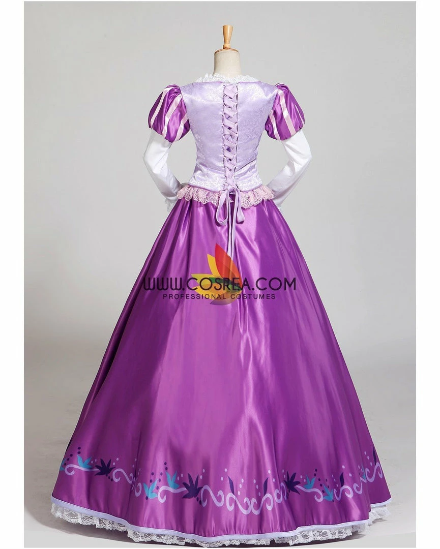 Cosrea Rapunzel Classic Floral Brocade Cosplay Costume Disney Inspired