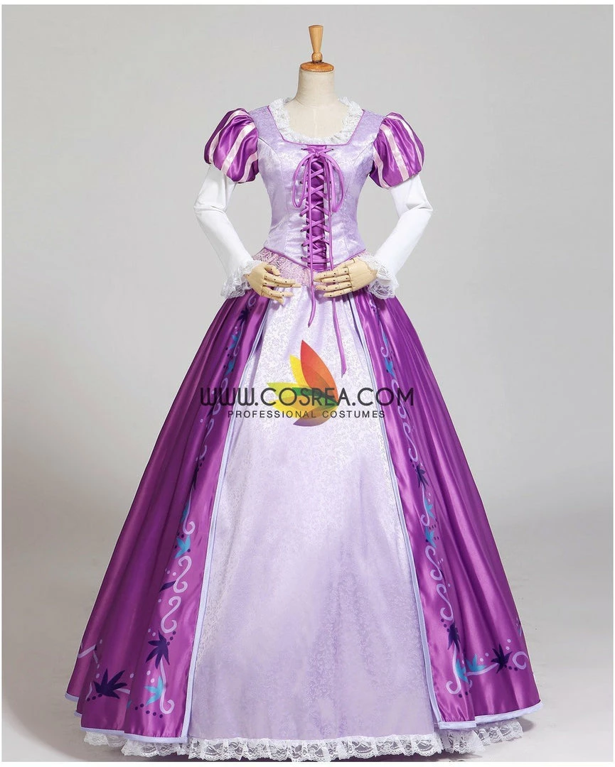 Cosrea Rapunzel Classic Floral Brocade Cosplay Costume Disney Inspired
