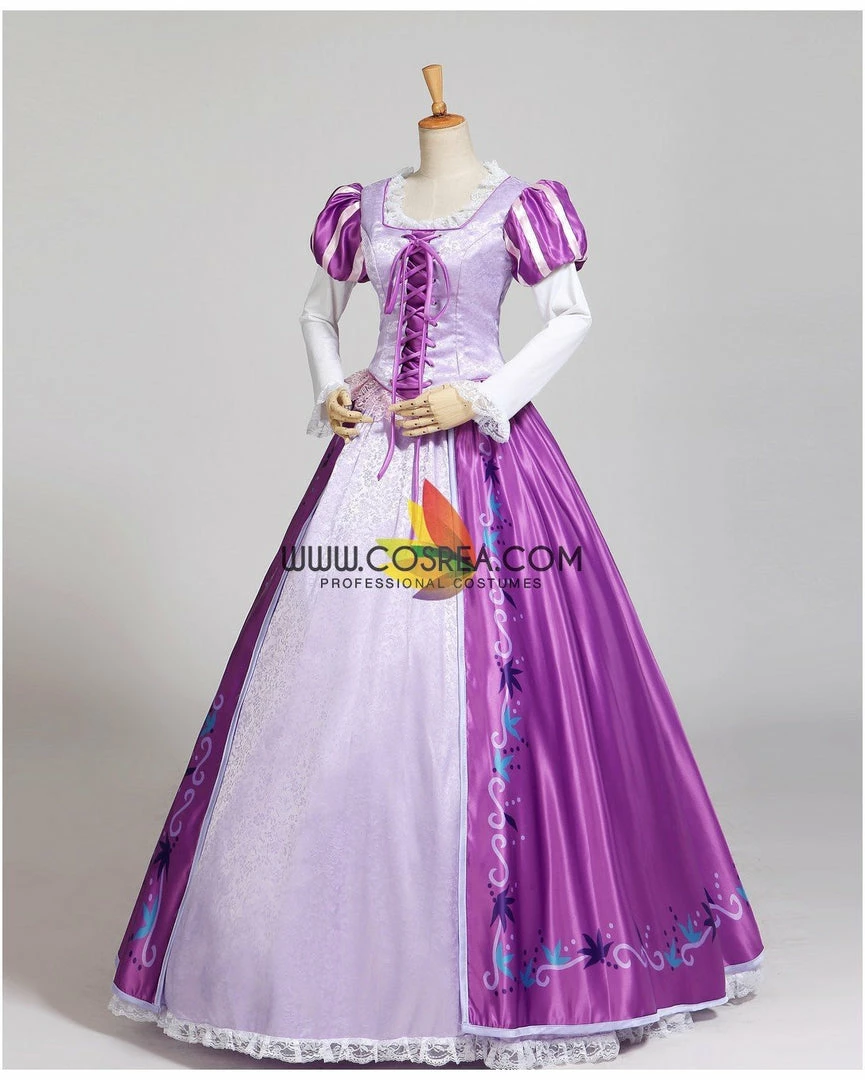 Cosrea Rapunzel Classic Floral Brocade Cosplay Costume Disney Inspired