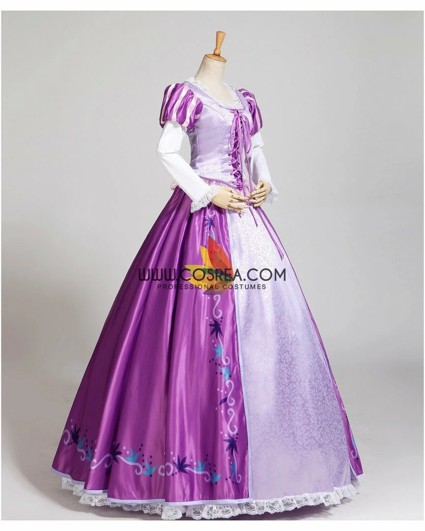 Cosrea Rapunzel Classic Floral Brocade Cosplay Costume Disney Inspired