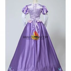 Cosrea Rapunzel Embroidered Brocade Satin Cosplay Costume