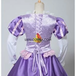 Cosrea Rapunzel Embroidered Brocade Satin Cosplay Costume