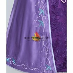 Cosrea Rapunzel Embroidered Brocade Satin Cosplay Costume