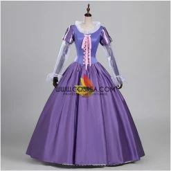 Cosrea Rapunzel Orchid Purple Satin Cosplay Costume Disney Inspired