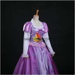 Cosrea Rapunzel Park Inspired Brocade Satin Cosplay Costume