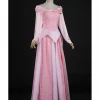 Cosrea Disney Inspired Sleeping Beauty Aurora Blush Pink Brocade Satin Cosplay Costume