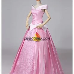 Cosrea Sleeping Beauty Aurora Classic Brocade Satin Cosplay Costume