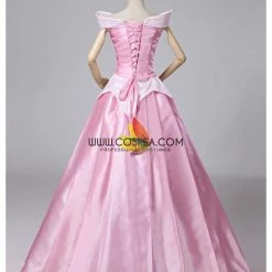Cosrea Sleeping Beauty Aurora Classic Brocade Satin Cosplay Costume