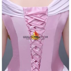 Cosrea Sleeping Beauty Aurora Classic Brocade Satin Cosplay Costume
