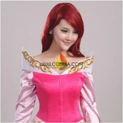 Cosrea Disney Inspired Sleeping Beauty Aurora Multilayer With Train Cosplay Costume