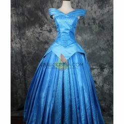 Cosrea Sleeping Beauty Aurora Park Inspired Blue Brocade Cosplay Costume Disney Inspired