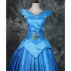 Cosrea Sleeping Beauty Aurora Park Inspired Blue Brocade Cosplay Costume Disney Inspired
