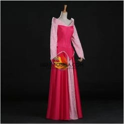 Cosrea Disney Inspired Sleeping Beauty Aurora Park Inspired Brocade Satin Cosplay Costume