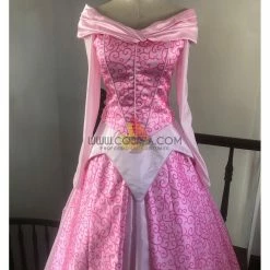 Cosrea Sleeping Beauty Aurora Park Inspired Satin Cosplay Costume Disney Inspired