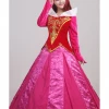 Cosrea Disney Inspired Sleeping Beauty Aurora Velvet Embroidered Cosplay Costume