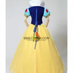 Cosrea Disney Inspired Snow White Brocade Satin Cosplay Costume
