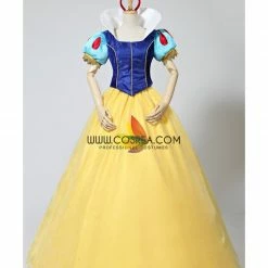 Cosrea Disney Inspired Snow White Brocade Satin Cosplay Costume