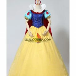 Cosrea Disney Inspired Snow White Brocade Satin Cosplay Costume