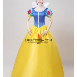 Cosrea Disney Inspired Snow White Classic Satin Cosplay Costume