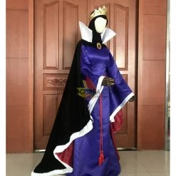 Cosrea Disney Inspired Snow White Evil Queen Brocade Satin Cosplay Costume