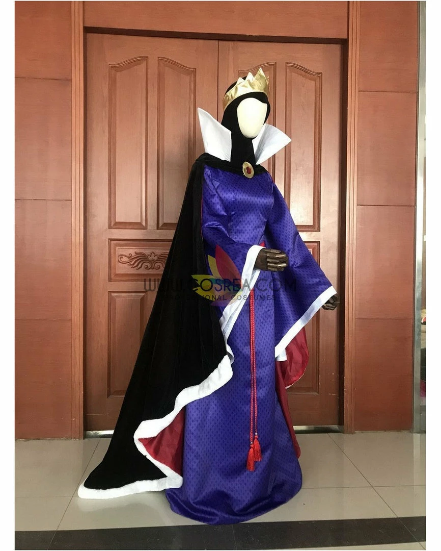 Cosrea Disney Inspired Snow White Evil Queen Brocade Satin Cosplay Costume