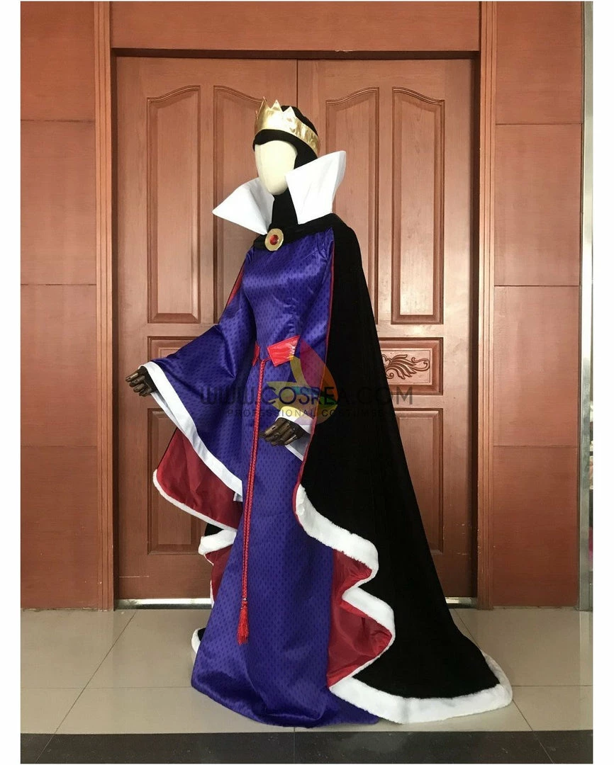 Cosrea Disney Inspired Snow White Evil Queen Brocade Satin Cosplay Costume