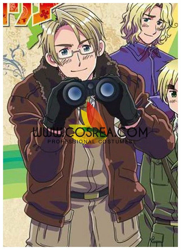 Cosrea Cosplay Costumes Hetalia USA PU Leather Cosplay Costume