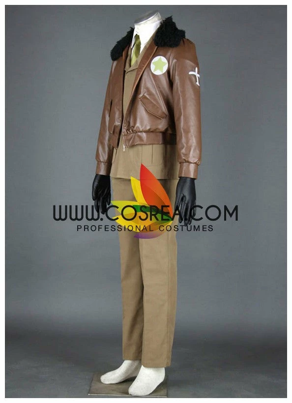 Cosrea Cosplay Costumes Hetalia USA PU Leather Cosplay Costume