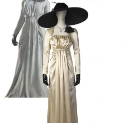 Cosrea Alcina Dimitrescu Satin Version Resident Evil 8 Cosplay Costume