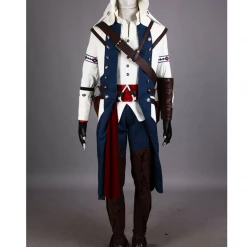 Cosrea Assassin's Creed III Connor White Cosplay Costume Cosplay Costumes