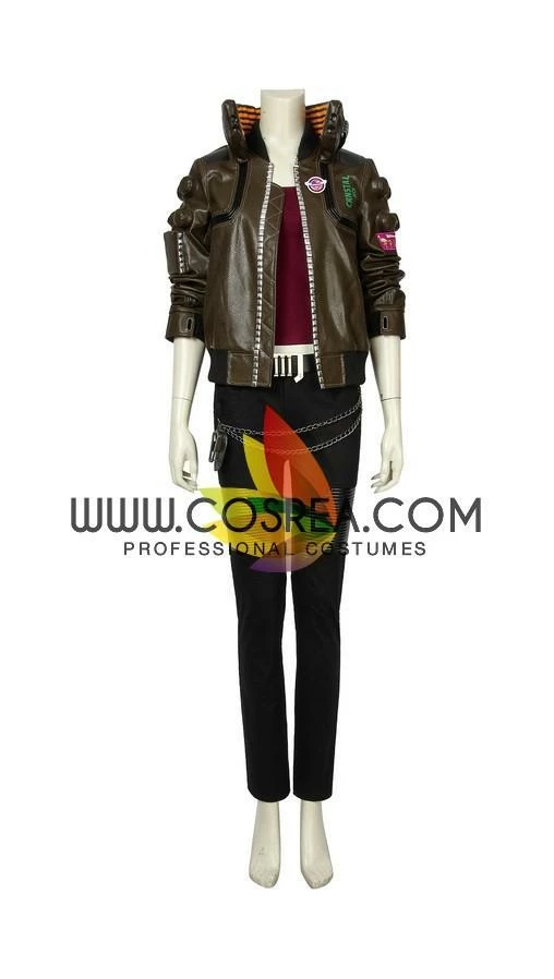 Cosrea Cyberpunk 2077 Female PU Leather Cosplay Costume Cosplay Costumes