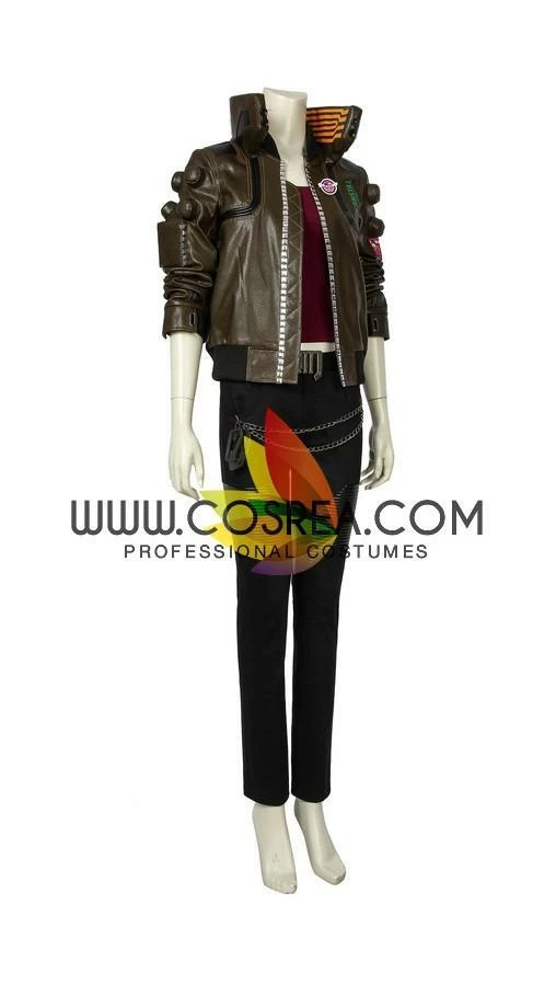 Cosrea Cyberpunk 2077 Female PU Leather Cosplay Costume Cosplay Costumes
