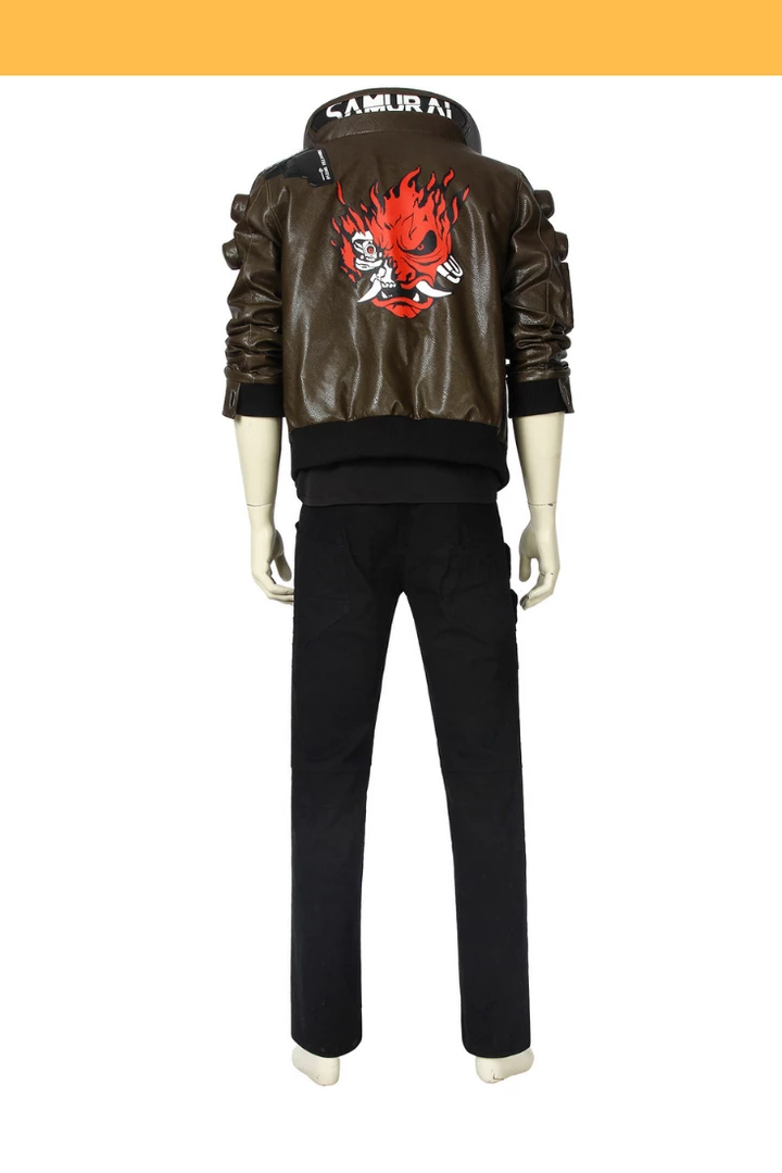 Cosrea Cyberpunk 2077 Male PU Leather Cosplay Costume