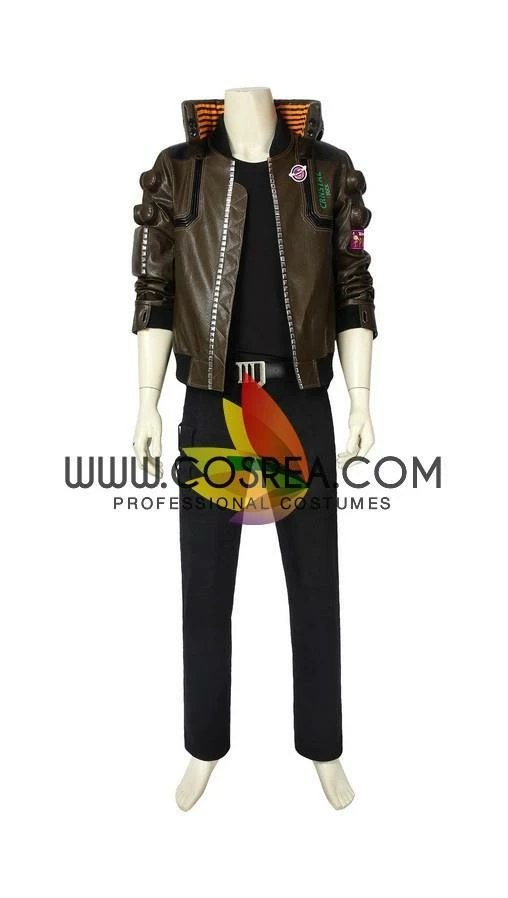 Cosrea Cyberpunk 2077 Male PU Leather Cosplay Costume