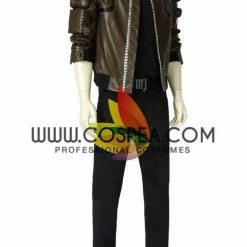 Cosrea Cyberpunk 2077 Male PU Leather Cosplay Costume