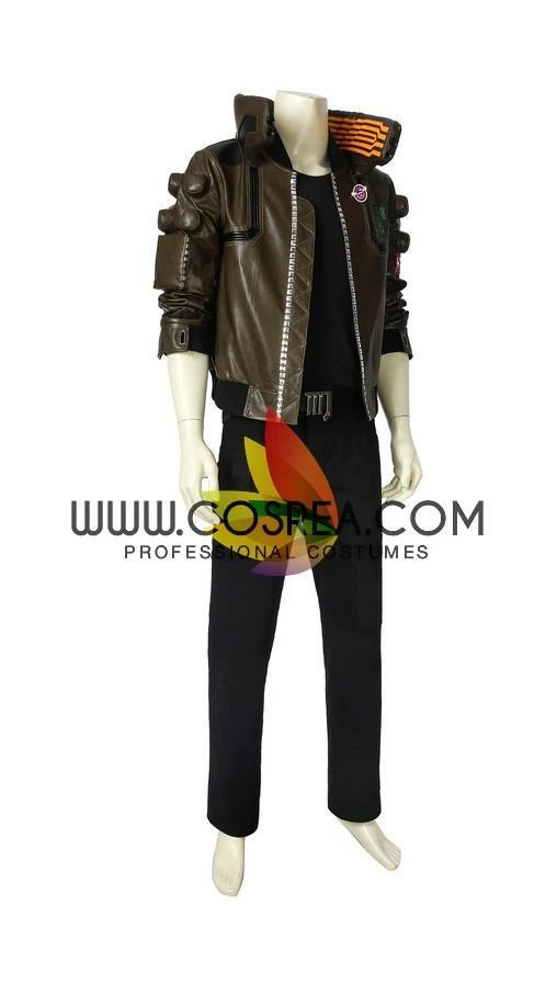 Cosrea Cyberpunk 2077 Male PU Leather Cosplay Costume