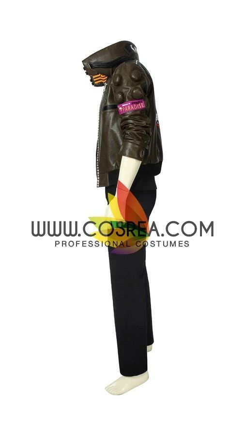 Cosrea Cyberpunk 2077 Male PU Leather Cosplay Costume