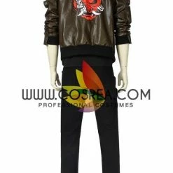 Cosrea Cyberpunk 2077 Male PU Leather Cosplay Costume