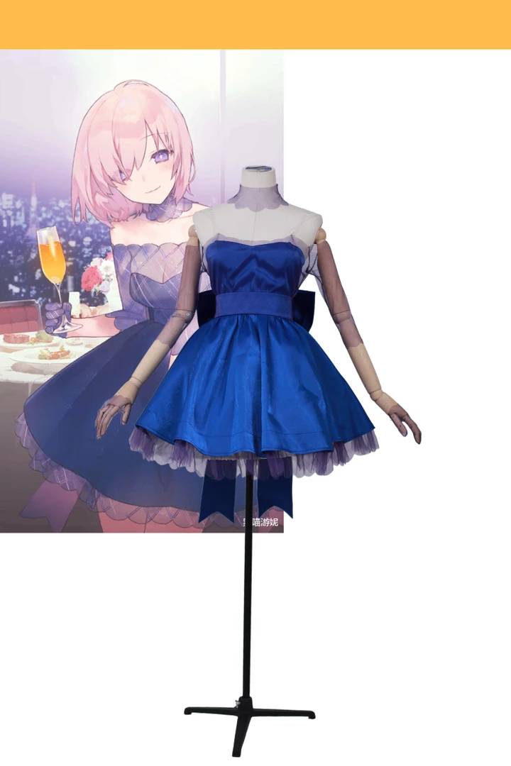 Cosrea Cosplay Costumes Fate FGO Mash Kyrielight Evening Dress Cosplay Costume