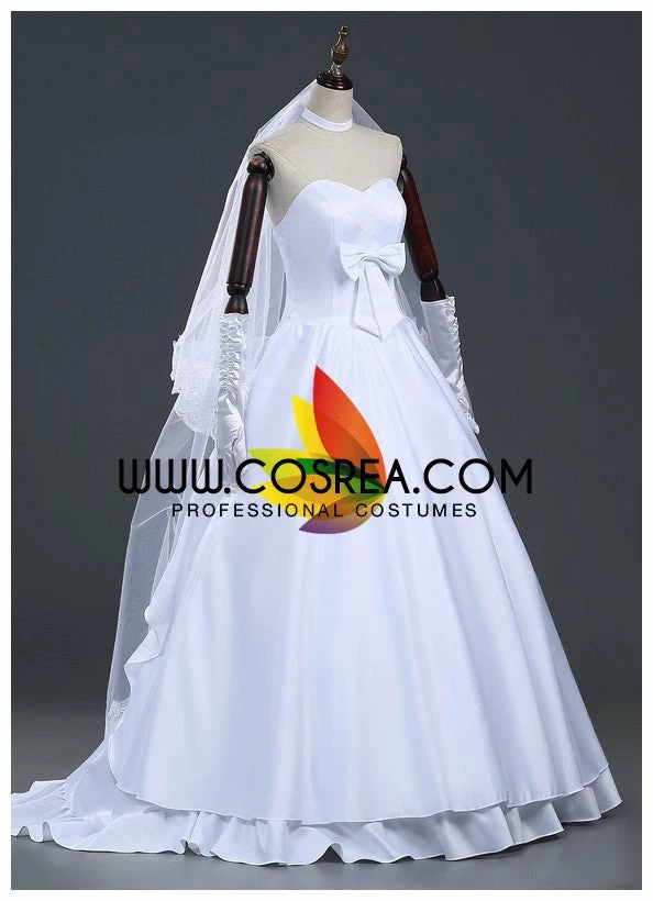 Cosrea Cosplay Costumes Fate Night Saber Anniversary Wedding Cosplay Costume