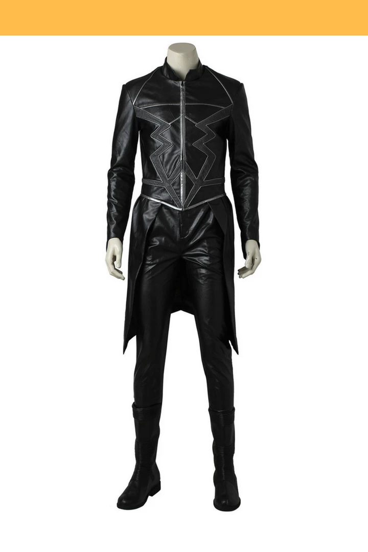 Cosrea Cosplay Costumes Black Bolt Inhumans PU Leather Cosplay Costume